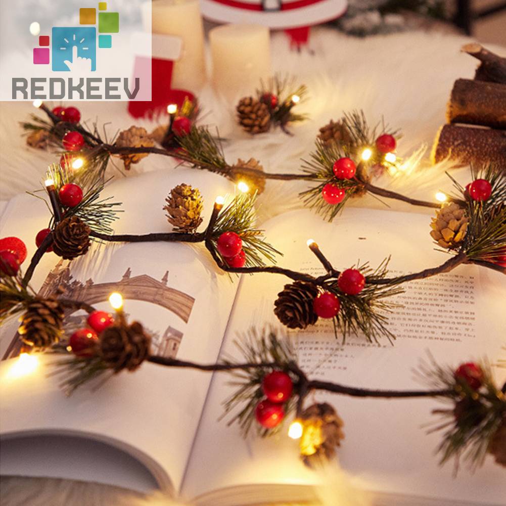 Dây Đèn Led 2M Ánh Sáng Trắng Ấm Trang Trí Giáng Sinh