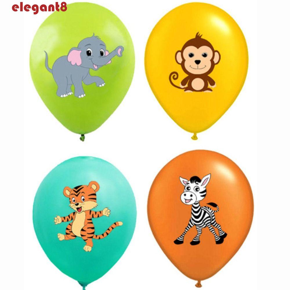 ELEGANT Set 10 Bong Bóng Hình Động Vật Trang Trí Tiệc