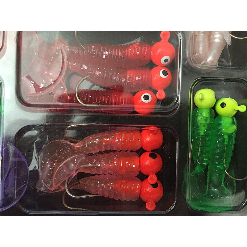 Set 17 Mồi Giả Nhử Cá Bằng Nhựa Mềm Kèm Móc Câu