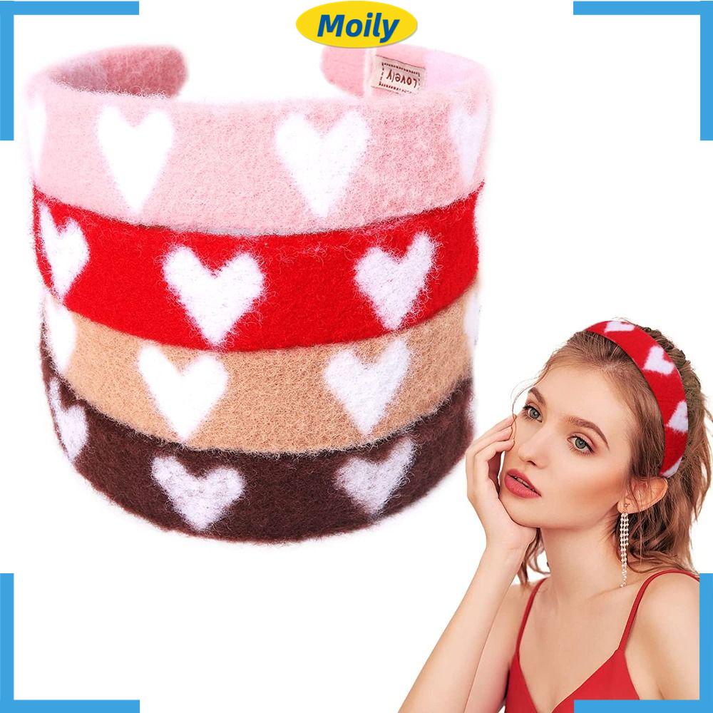 MOILYVN Băng Đô Cài Tóc Hình Trái Tim Dành Cho Nữ