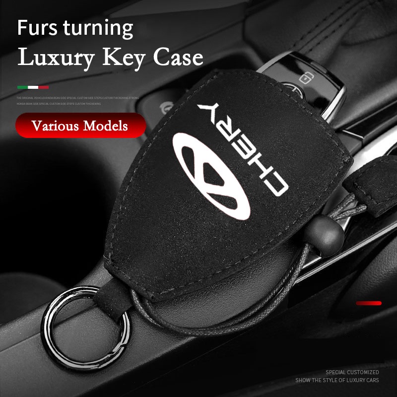 Vỏ Da Lộn Bảo Vệ Chìa Khóa Xe Hơi Chery Omoda5 Tiggo 4 8 7 5x iCar9 Face QQ Eastar