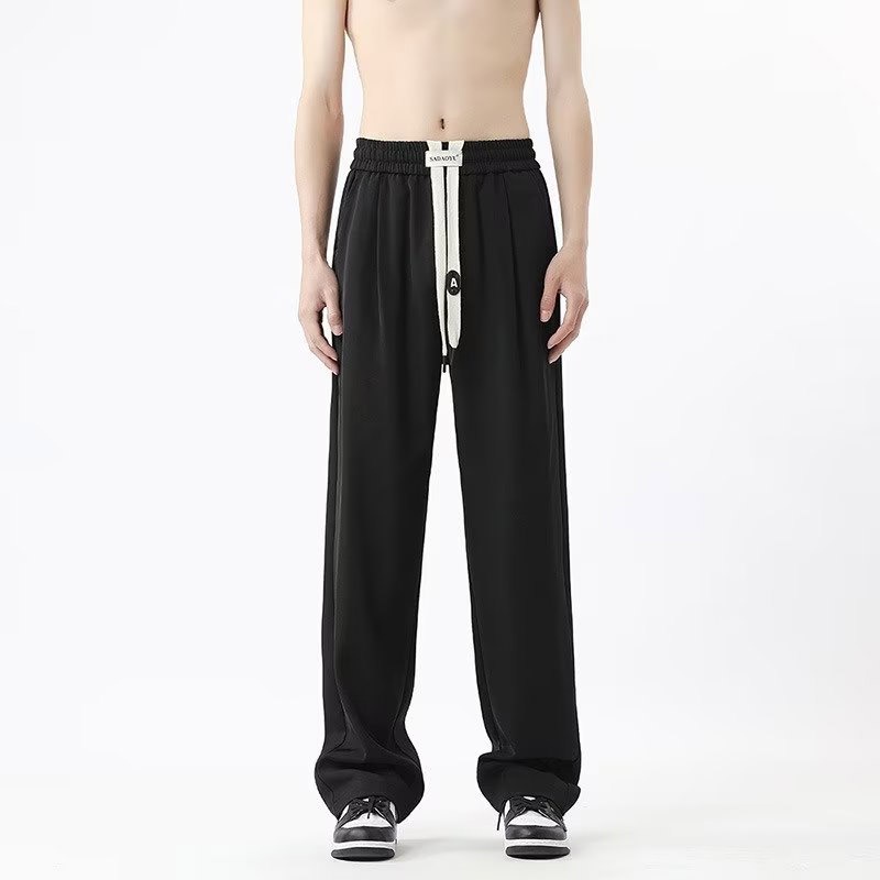 Quần Dài Thể Thao Dáng Rộng Màu Trơn Co Giãn Tốt Thời Trang Trẻ Trung Cho Nam