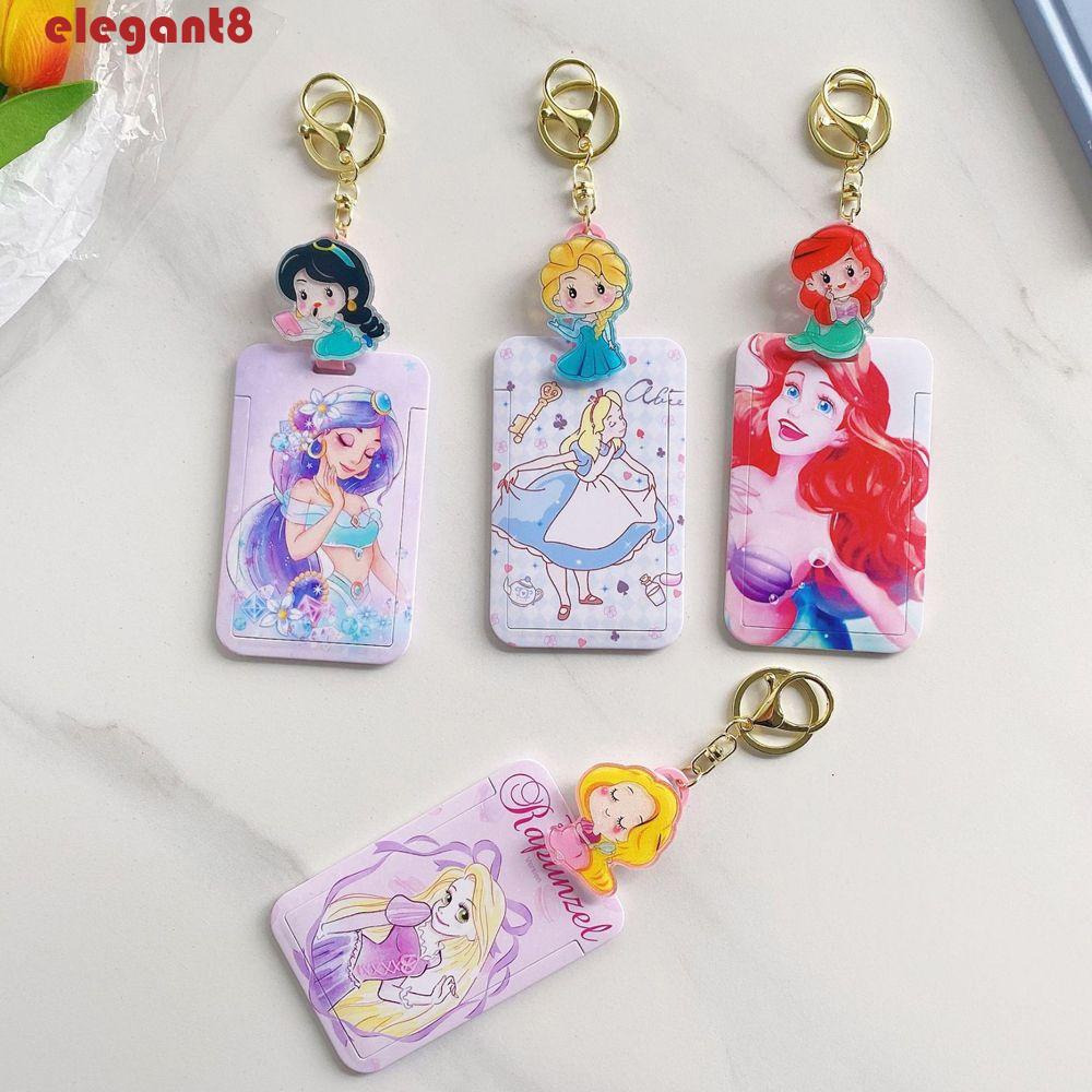 ELEGANT Ví Đựng Thẻ ID / Thẻ Ngân Hàng Có Móc Khóa Họa Tiết Hoạt Hình Sesame Street