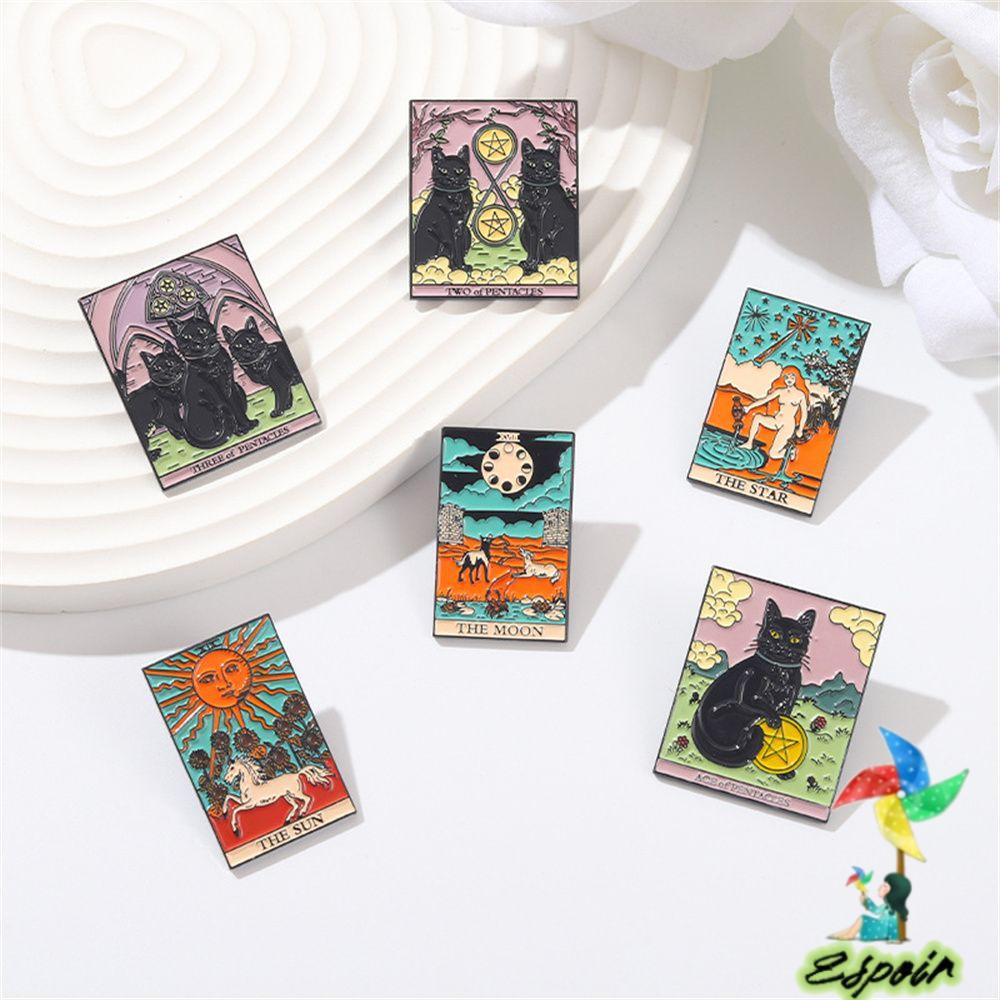 ESPO Trâm Cài Áo Hình Bài Tarot Hoạt Hình Xinh Xắn