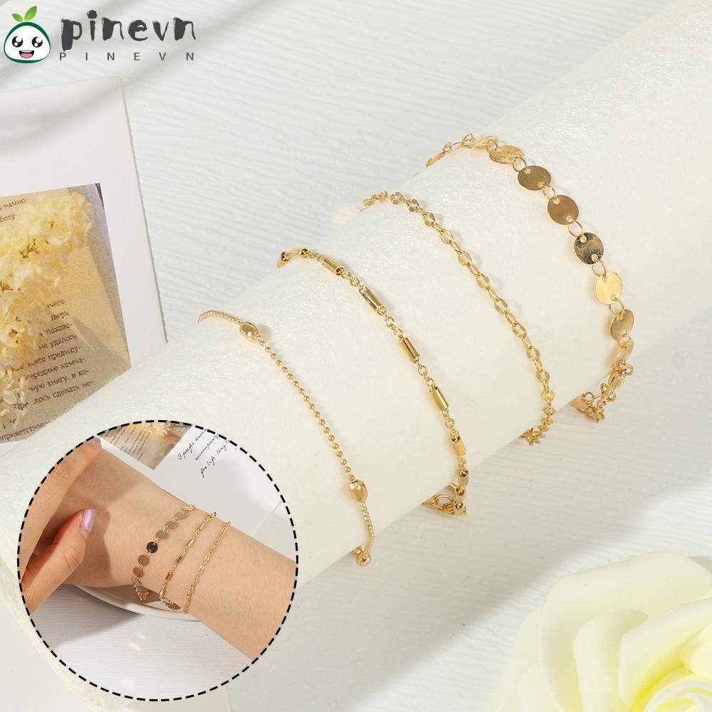PINEVN Set 4 Vòng Tay Nhiều Lớp Thời Trang
