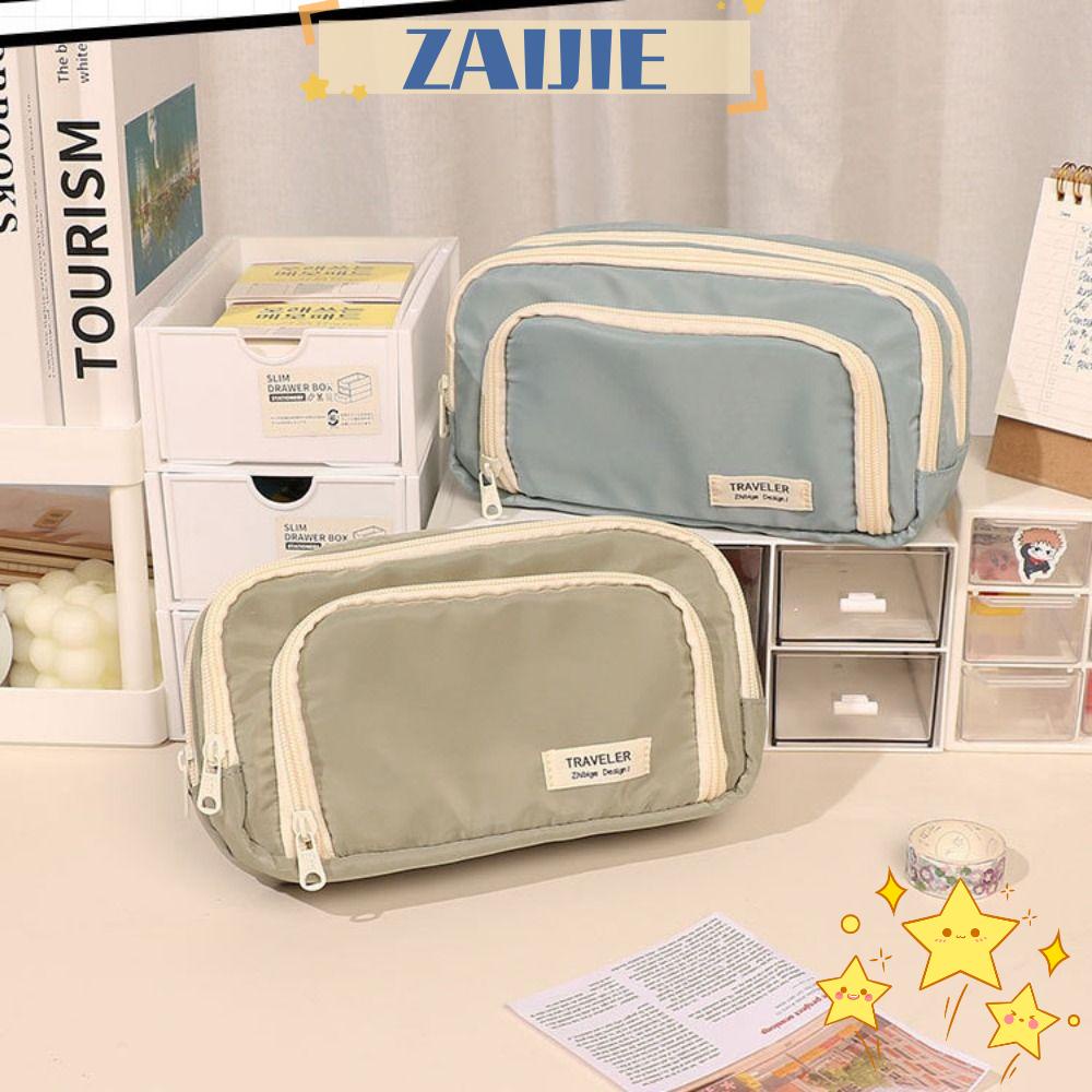 ZAIJIE24 Túi Đựng Bút Chì Cỡ Lớn Thiết Kế Dễ Thương Cho Bé Ốp