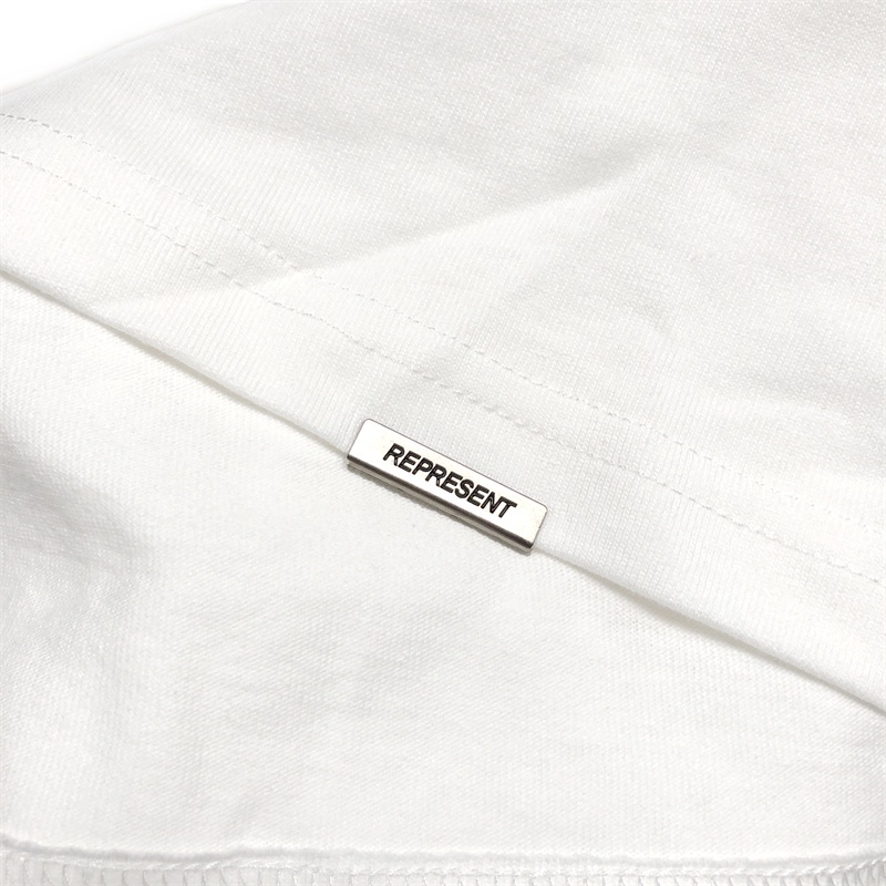 Áo Thun Tay Ngắn Cổ Tròn Bằng cotton In Chữ Phong Cách Âu Mỹ REP8RE8SENT88