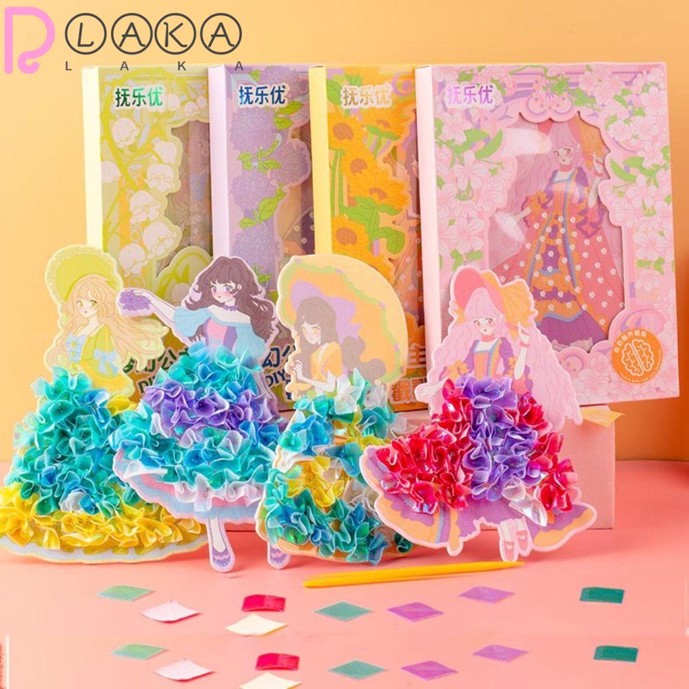 LAKAMIER Sách Dán Hình Công Chúa Phép Thuật Thay Thế Diy Cho Bé