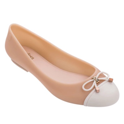 Giày Búp Bê melissa Thắt Nơ Hai Màu Phong Cách Mới 2020 Cho Nữ