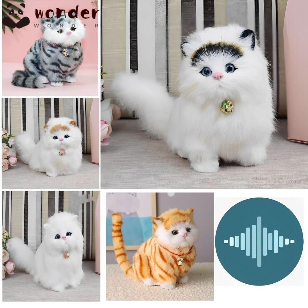 WONDER Đồ Chơi Mèo Nhồi Bông Nhiều Màu Sắc Trọng Lượng Nhẹ Dễ Thương Cho Bé