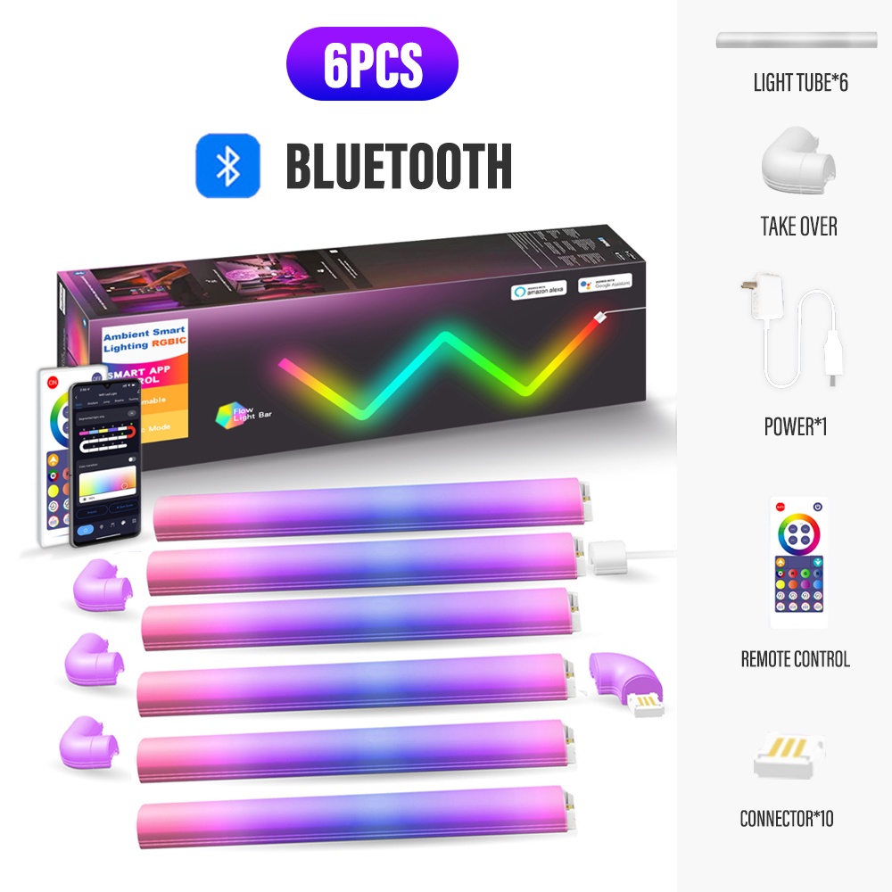 Đèn LED RGBIC Thông Minh Kết Nối Bluetooth / Wifi Điều Khiển Bằng Giọng Nói Trang Trí Phòng Ngủ / Quán Bar DIY