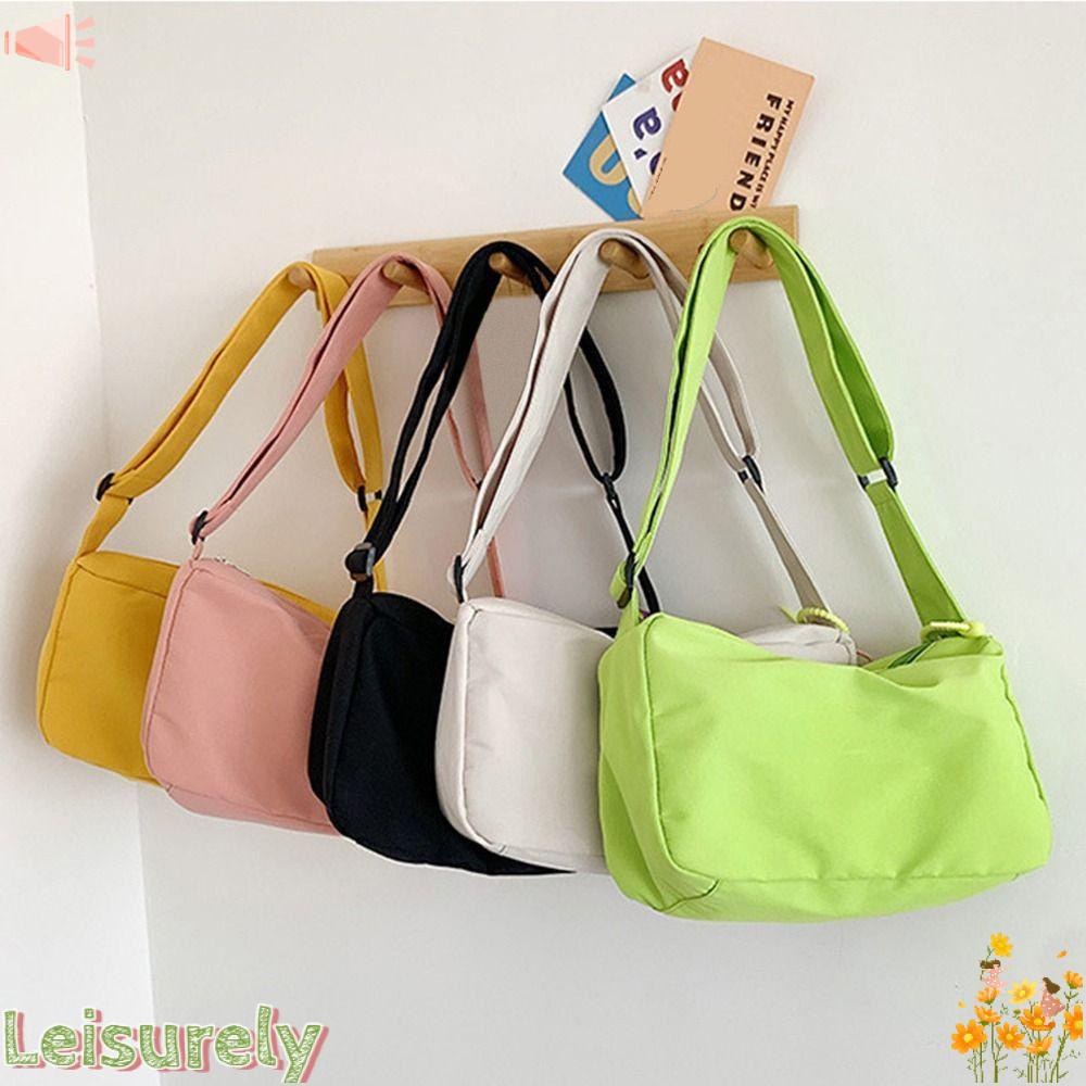 LEILY Túi Xách Canvas Cỡ Lớn Màu Sắc Đơn Giản Cho Nữ