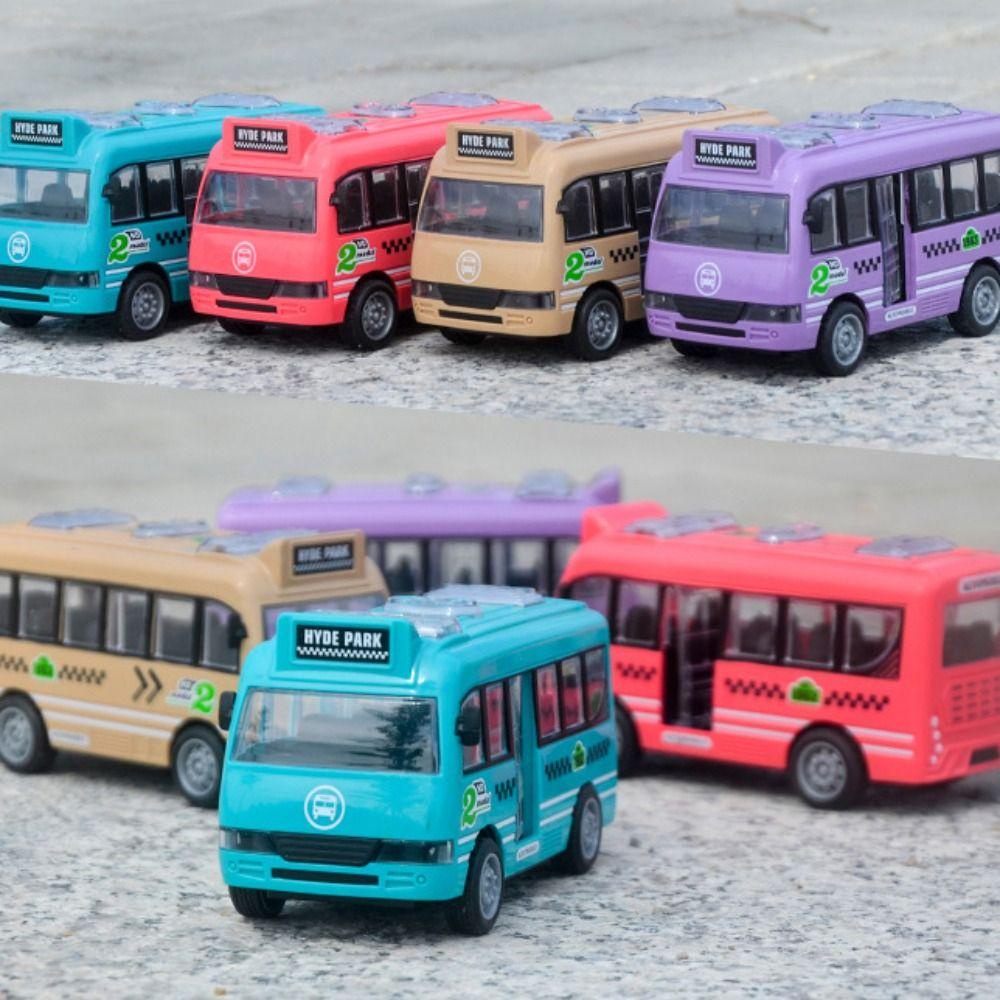 DANES Mô Hình Xe Buýt Cứu Hỏa Bằng ABS Chống Vỡ Vui Nhộn Cho Bé Mẫu Giáo