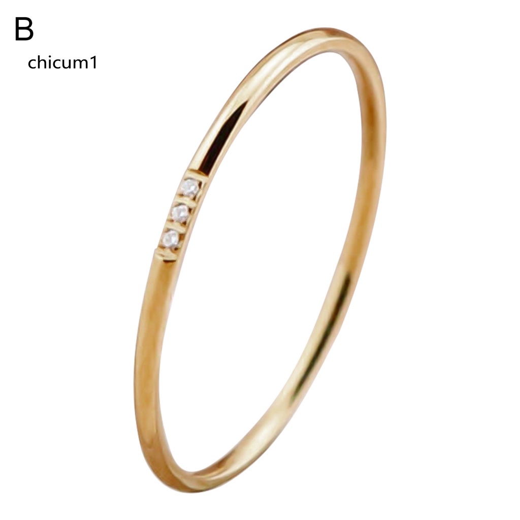 Nhẫn Thép Titan Không Gỉ Màu Sắc Sống Động Cho Nữ