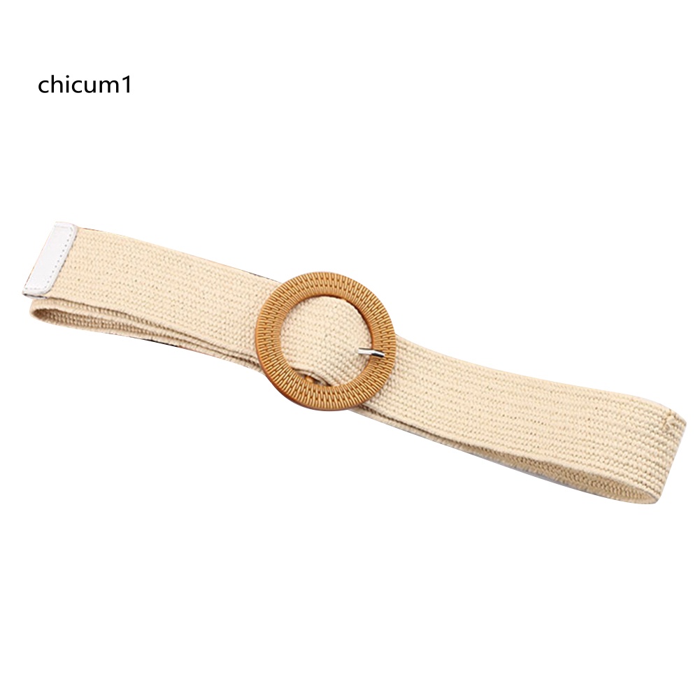 Thắt Lưng Dây Rơm Bện Co Giãn Phong Cách Boho Cho Nữ
