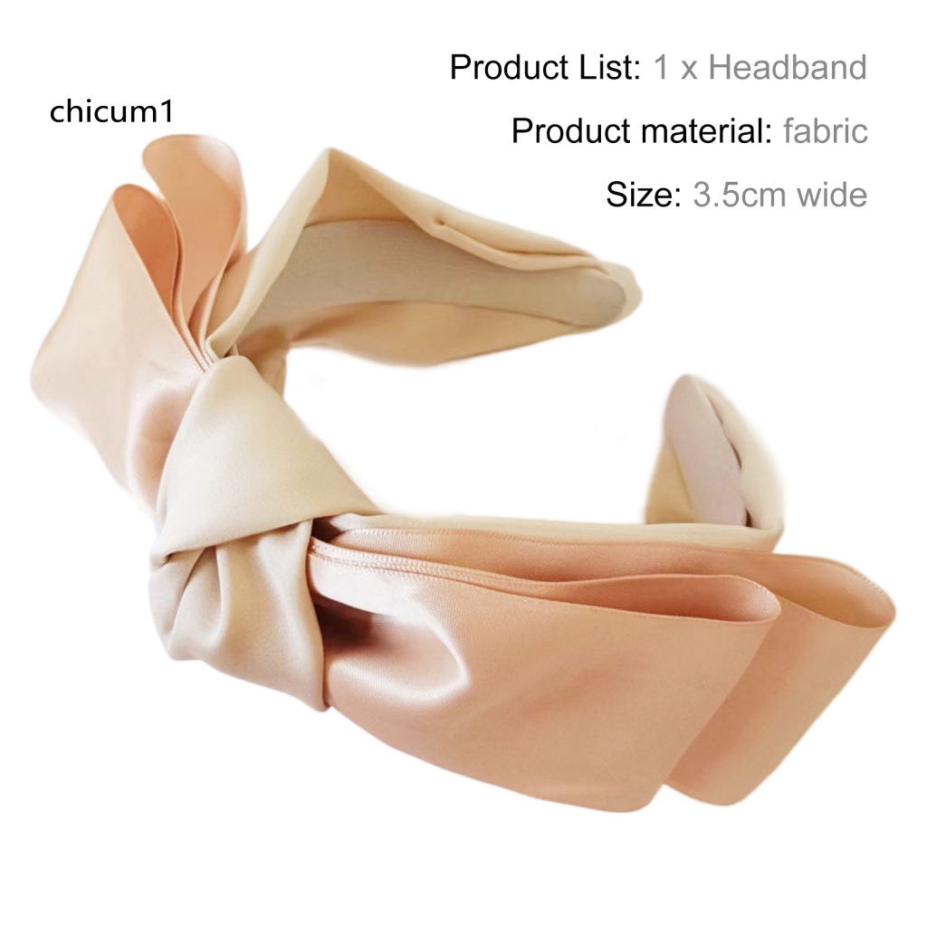 Băng Đô Nơ Bằng Vải Satin Chống Vỡ Thời Trang Thanh Lịch Dễ Phối Đồ Dành Cho Chụp Ảnh