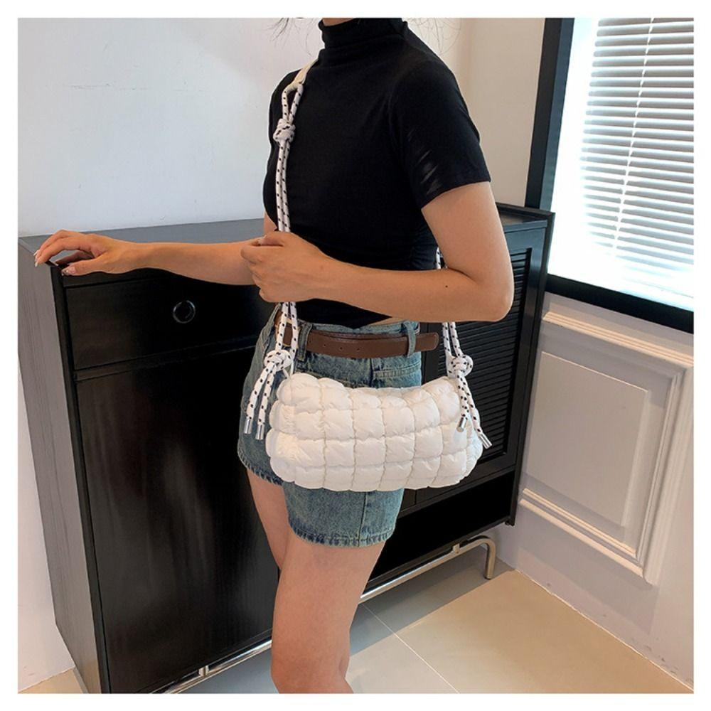 KENT1 Túi Đeo Vai / Xách Tay / Đeo Dưới Cánh Tay Bằng Cotton Gọn Nhẹ Họa Tiết Kẻ Sọc Có Đệm Cotton Giữ Ấm Cho Nữ