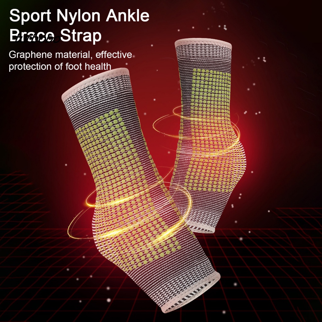 1 Cặp Băng Quấn Mắt Cá Chân Dệt Kim 3D Độ Co Giãn Cao Thoáng Khí Chống Trượt Hỗ Trợ Tự Sưởi Ấm