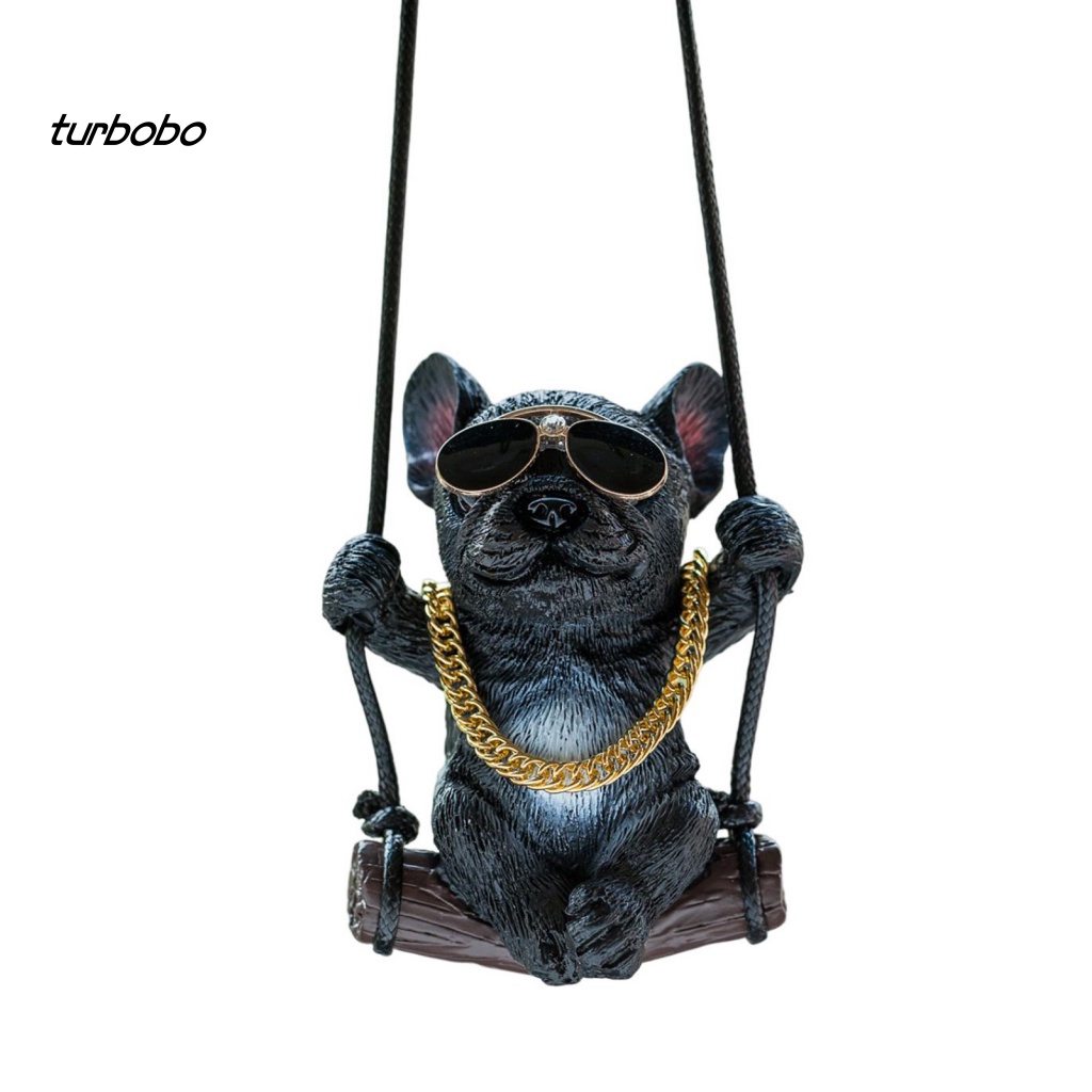 Phụ Kiện Treo Trang Trí Gương Chiếu Hậu Xe Hơi Hình Chó Bull / Pug Mini Bằng Nhựa Resin Dễ Thương