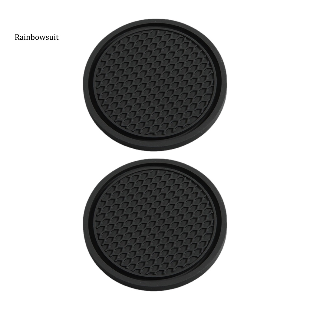 Bộ 2 Miếng Lót Ly Mềm Mại Chống Trượt Họa Tiết Tổ Ong Tiện Dụng Cho Xe Hơi