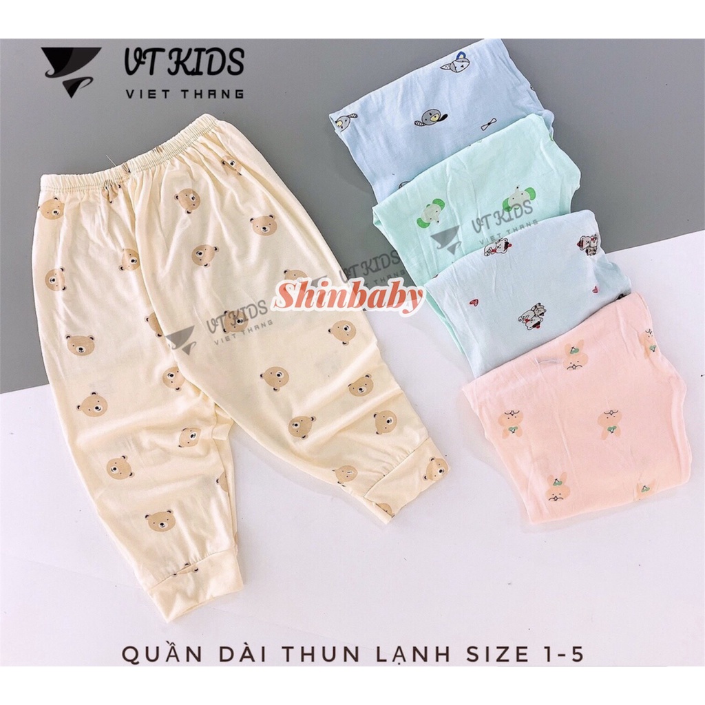 Set 10 quần dài thun lạnh mềm mát nhiều hình siêu xinh cho bé