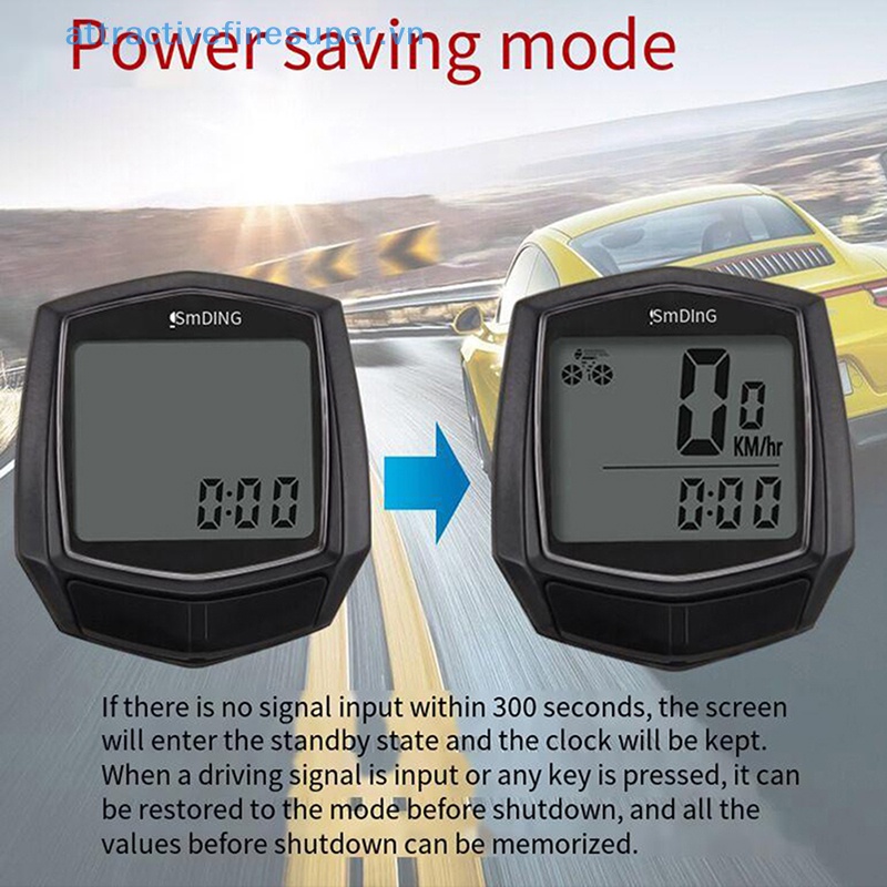 Đồng Hồ Đo Tốc Độ Xe Đạp Màn Hình LCD Chống Thấm Nước AFS