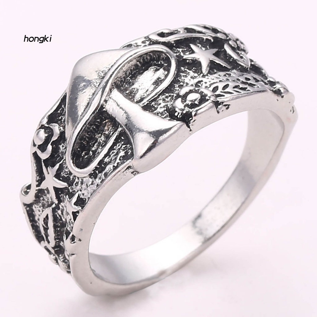 Nhẫn Nam MặT HìNh NấM Ngôi Sao ThờI Trang