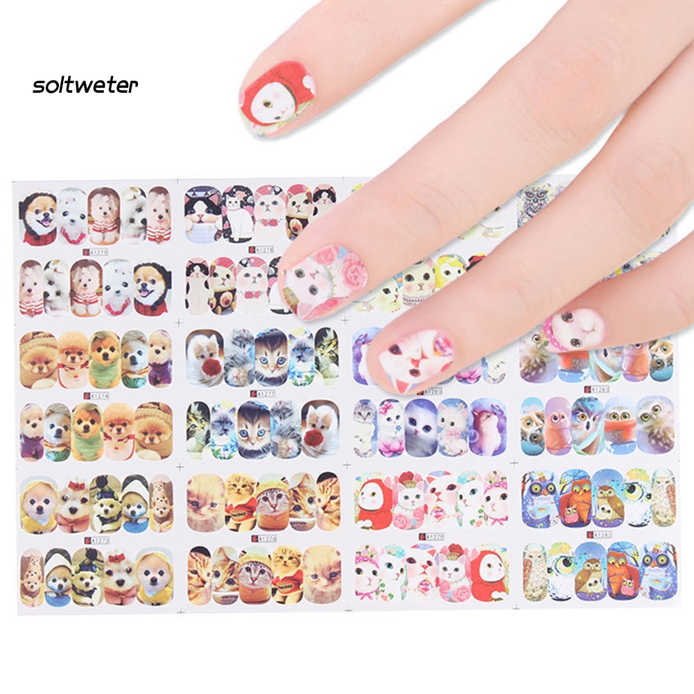 Bộ 12 Miếng Dán Trang Trí Móng Tay Nghệ Thuật