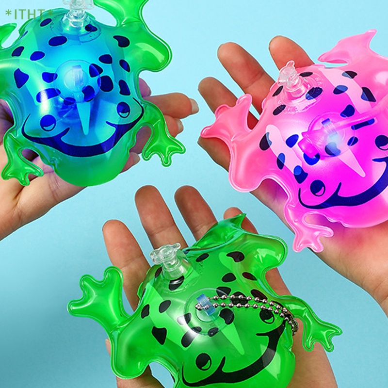 1 Bong Bóng Bơm Hơi Hình Ếch 11 / 20cm Vui Nhộn Cho Bé Mới