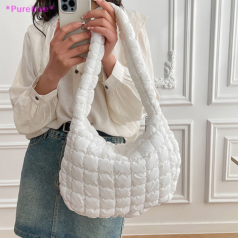 1 Túi Bong Bóng Xếp Ly Đeo Vai Sức Chứa Lớn Dành Cho Nữ Mới