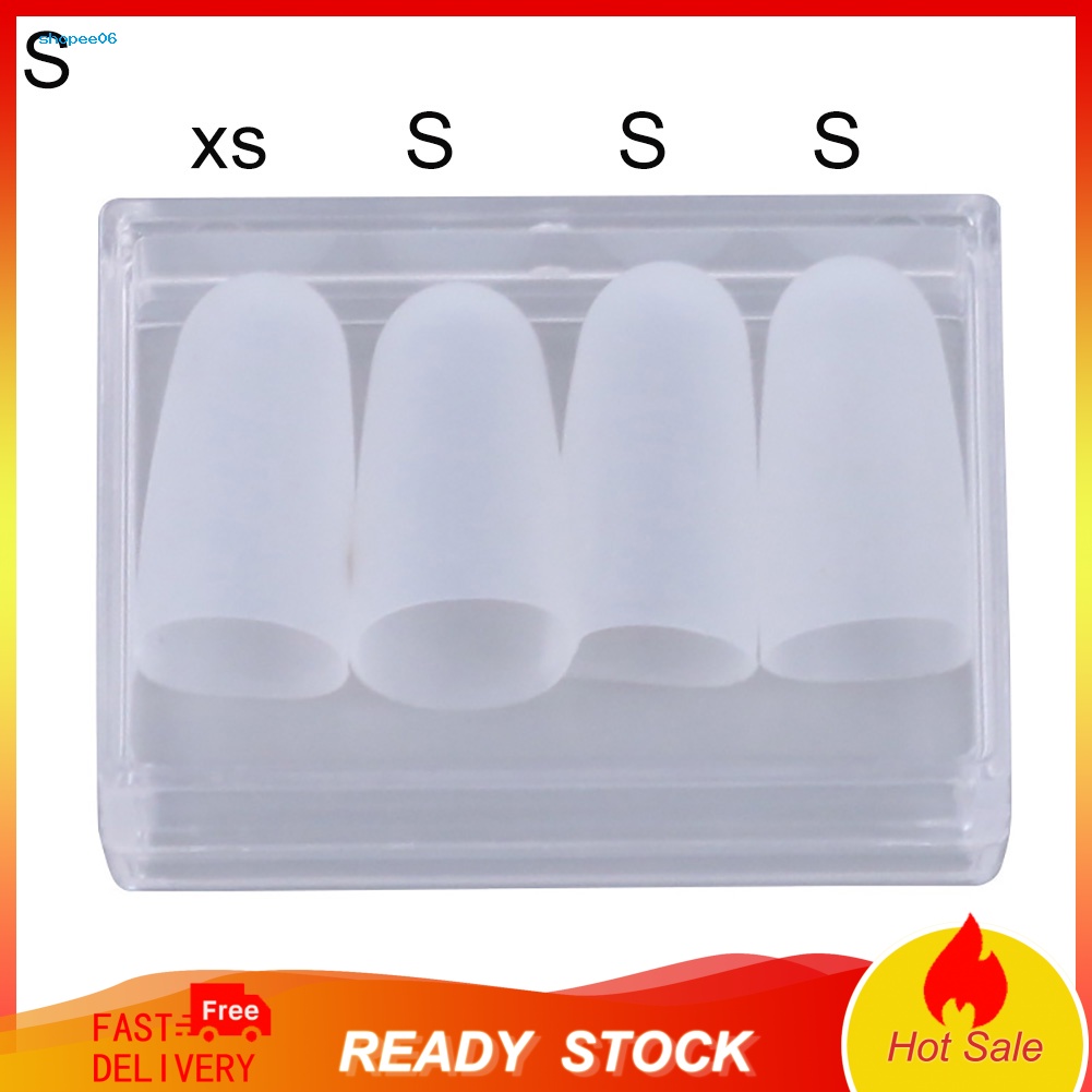 Bộ 4 Vỏ Bọc Ngón Tay Trái Bằng Silicon Siêu Mỏng Dùng Chơi Guitar