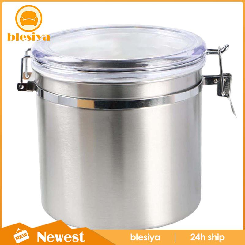 Hũ Đựng Cà Phê / Hạt / Đồ Ăn Vặt Bằng Thép Không Gỉ Tiện Dụng Cho Nhà Bếp