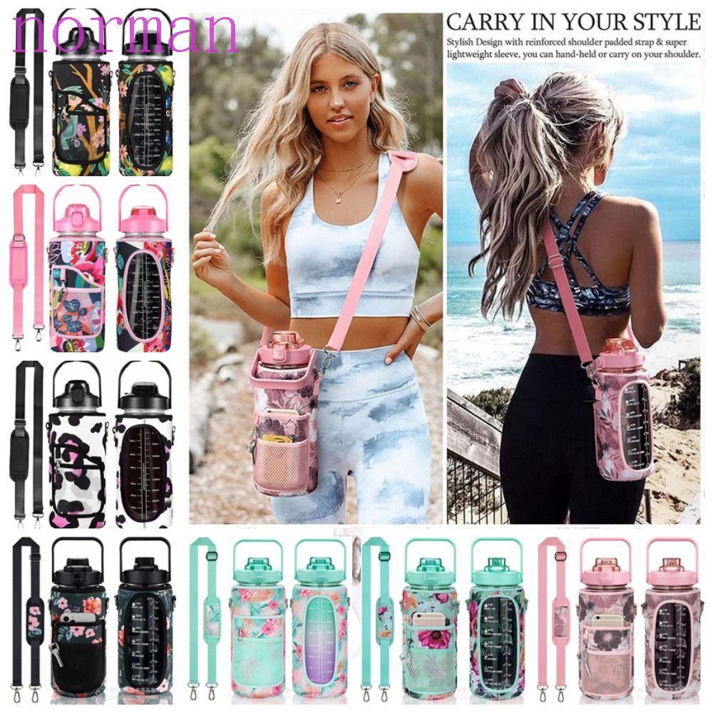 NORMAN Túi Đựng Bình Nước Giữ Nhiệt Nửa Gallon Dung Tích 2L Tiện Dụng Mang Theo Du Lịch Cắm Trại