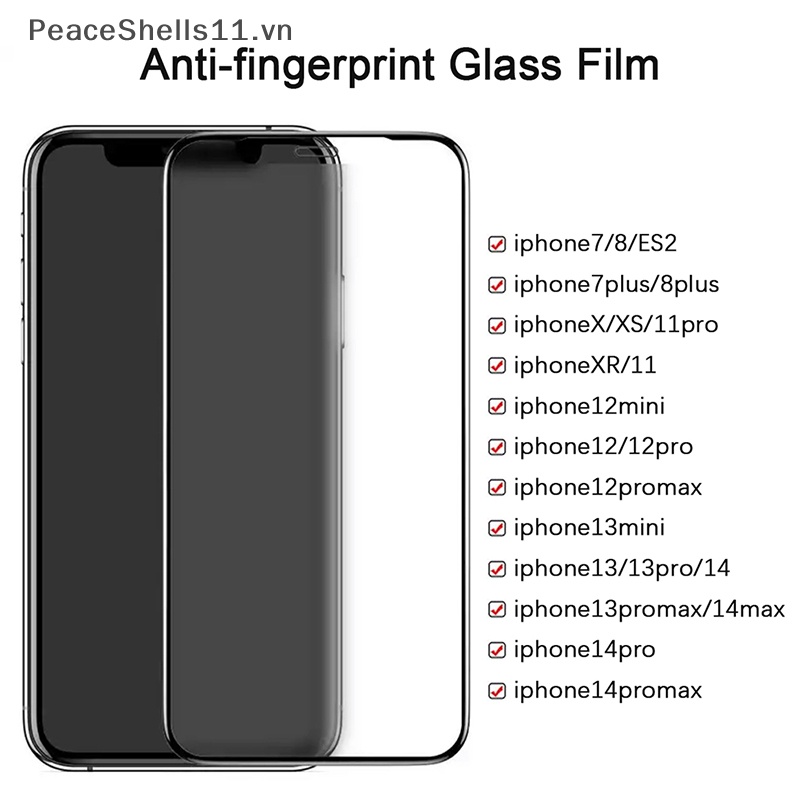 Kính Cường Lực Bảo Vệ Màn Hình Không Để Lại Dấu Vân Tay Cho iPhone 11 12 13 Pro Max 7 8 6 Plus XR X XS Max