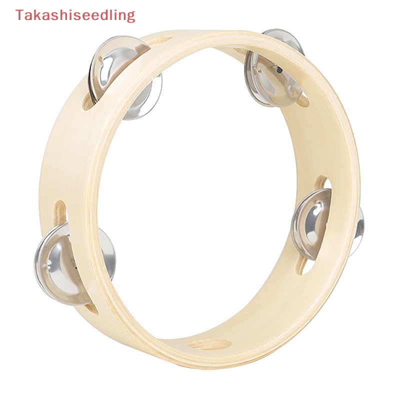 Trống Lục Lạc Cầm Tay 6 Inch Bằng Kim Loại Đồ Chơi Âm Nhạc Cho Bé