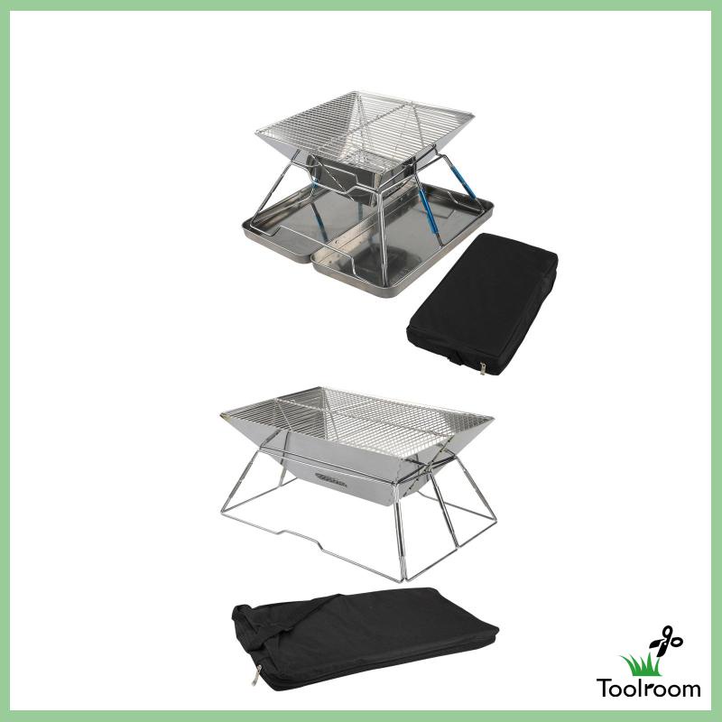 Vỉ Nướng Bbq Bằng Thép Không Gỉ Có Thể Gấp Gọn Tiện Dụng Cho Gia Đình / Đi Biển / Cắm Trại