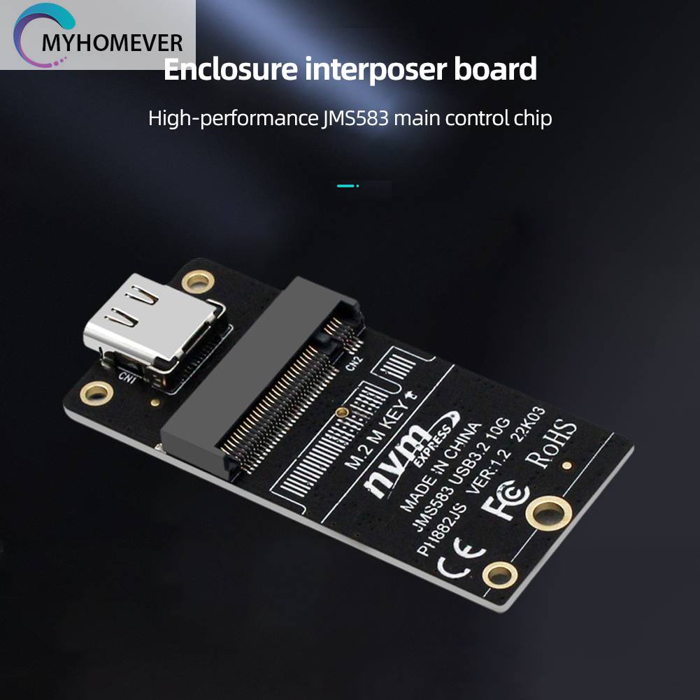 Thẻ Chuyển Đổi NVME M.2 Sang Type-C SSD 10Gbps Hỗ Trợ 2230 2242 2260 2280