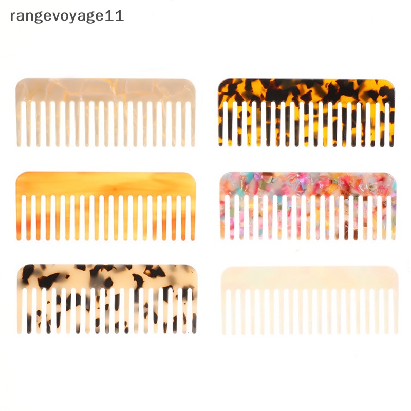 1 Lược Chải Tóc Acetate Nhiều Màu Phong Cách Hàn Quốc