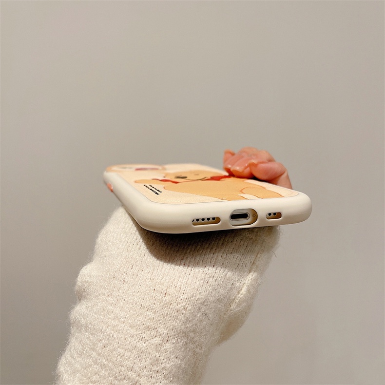 Ốp Điện Thoại Silicon Mềm Chống Sốc Hình Winnie The Pooh 3D Dễ Thương Cho iPhone 14 13 12 11 Pro Max 14 Plus