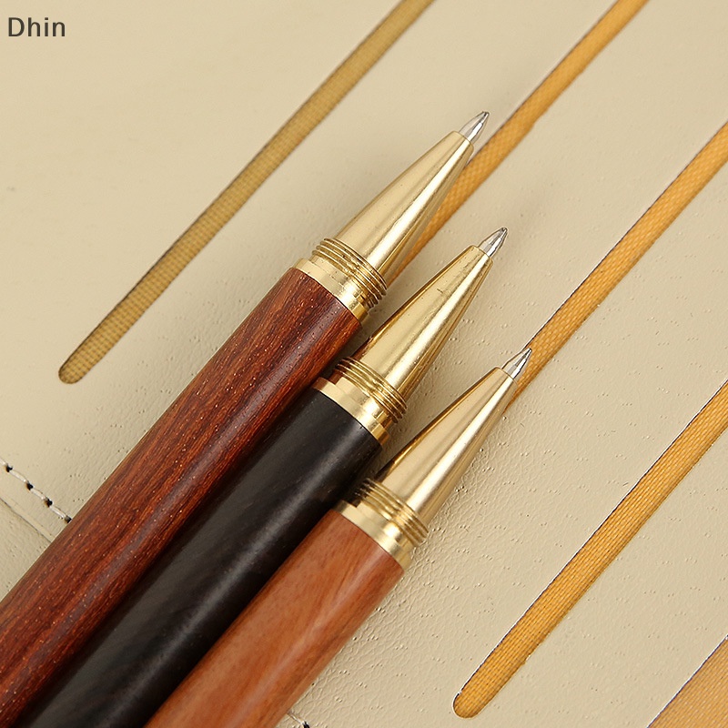 [Dhin] Vintage Brass Ballpoint Pen High-Grade Neutral Sig Pen Business Gift School Students Office Stationery Supplies Wrig Tools COD