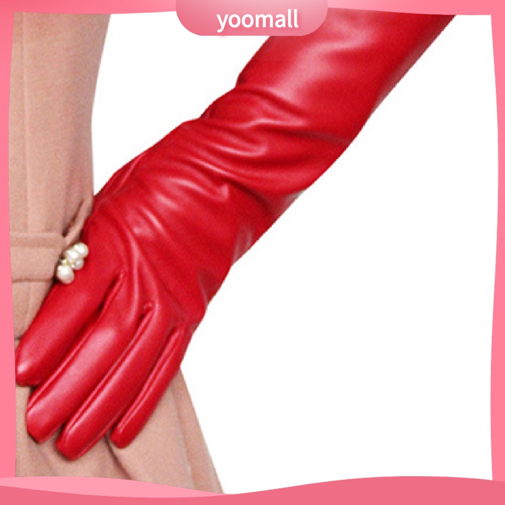 Găng Tay Giả Da Chống Gió Hở Ngón Tiện Dụng Khi Đi Mua Sắm