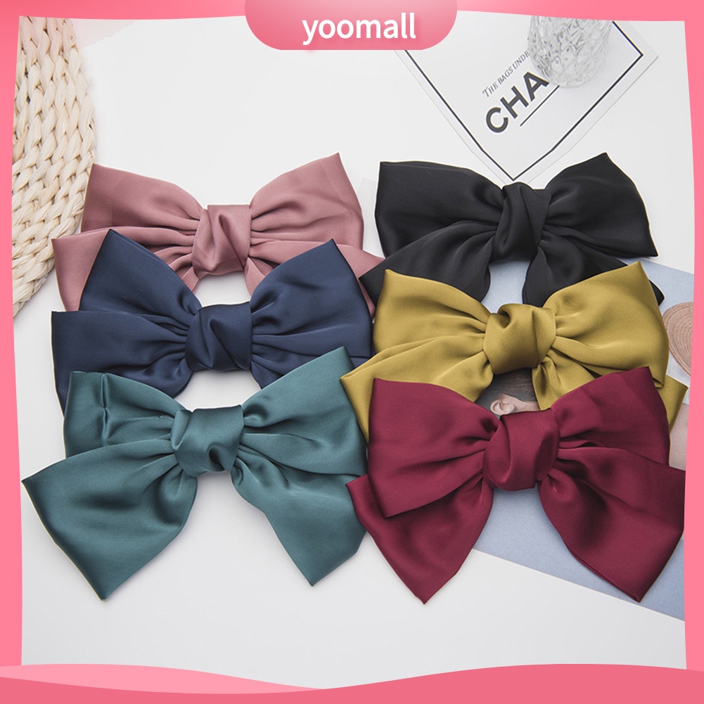 Kẹp Tóc Nơ Lớn Màu Sắc Ngọt Ngào Cho Nữ