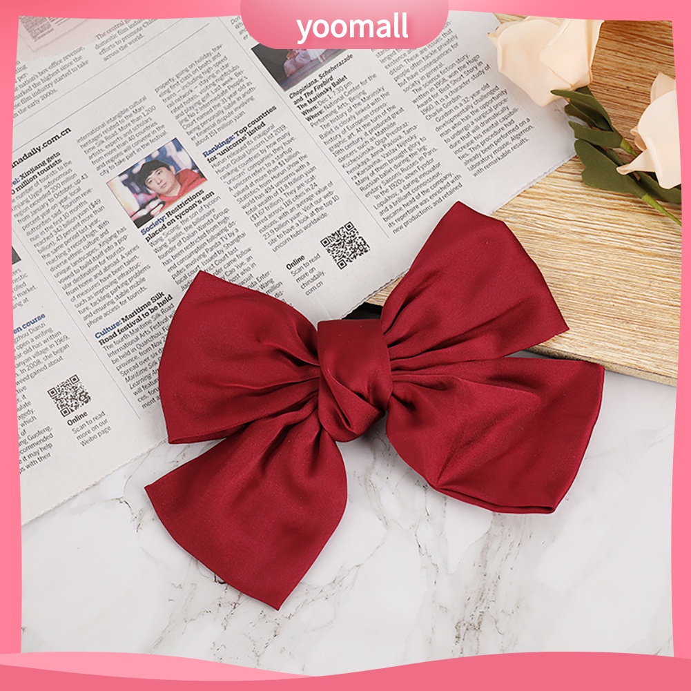 Kẹp Tóc Nơ Lớn Màu Sắc Ngọt Ngào Cho Nữ