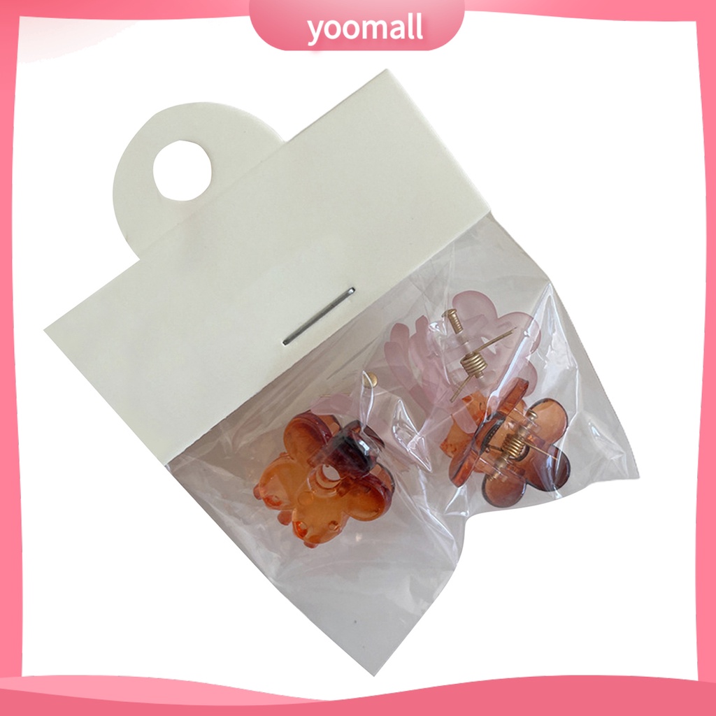 Bộ 4 Kẹp Tóc Hình Hoa Mini Xinh Xắn Cho Bé Gái