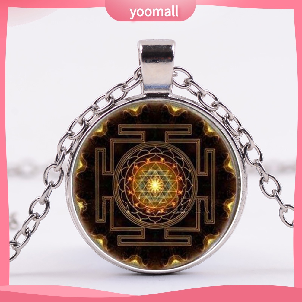 Vòng cổ Mặt Tròn Họa Tiết Mandala Thời Trang