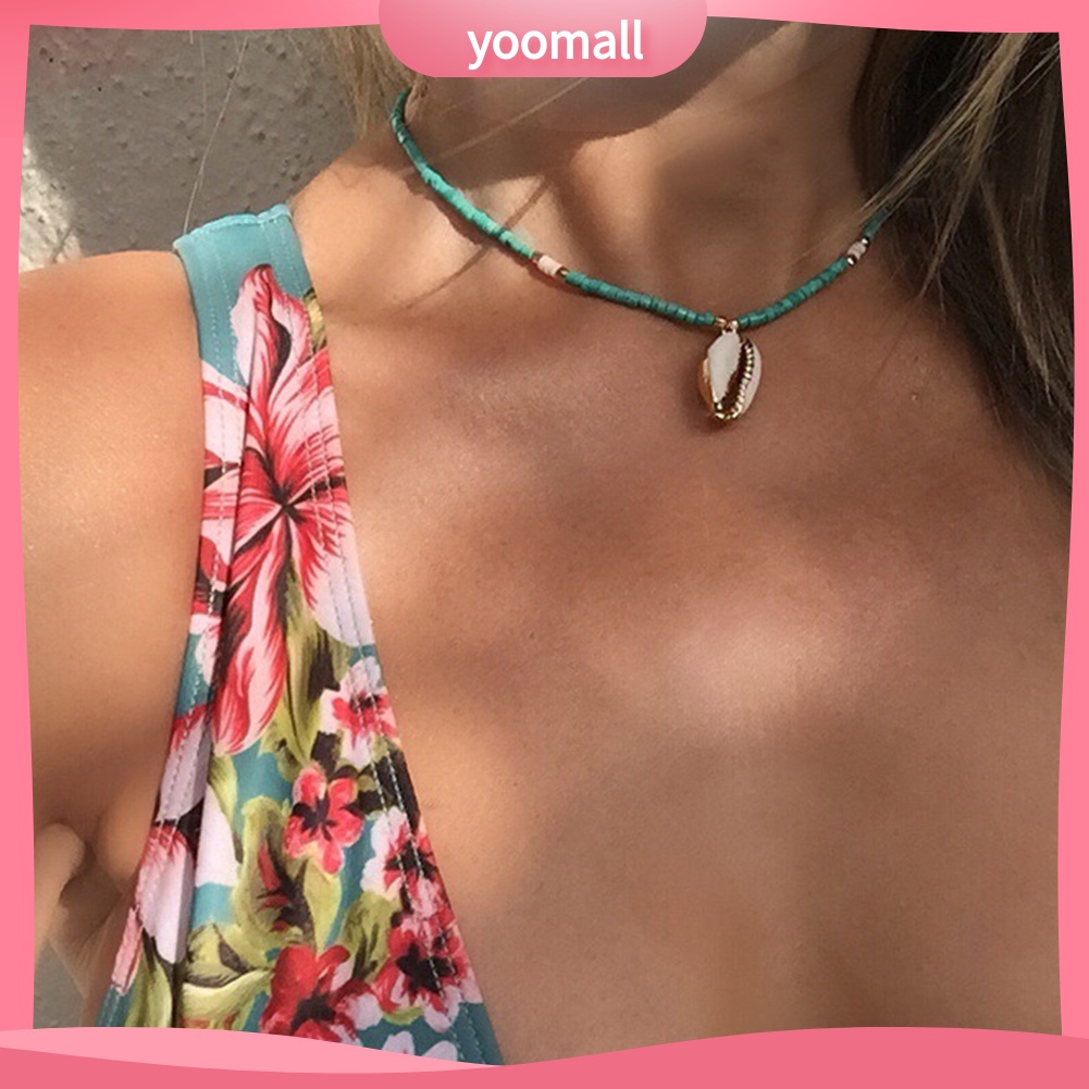 Vòng cổ Mặt Hình Vỏ Sò Phong Cách Bohemia Thời Trang Đi Biển Mùa Hè Dành Cho Nữ