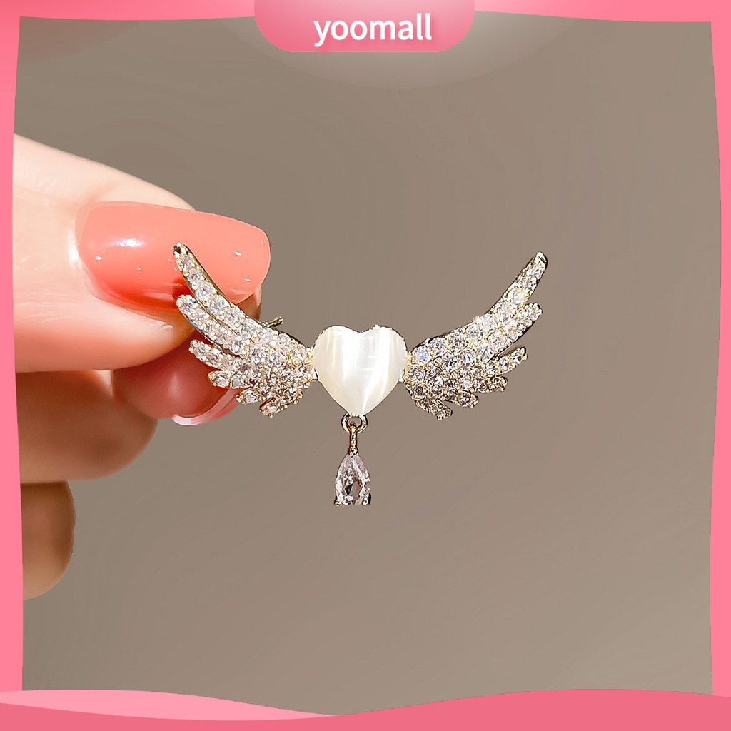 Ghim Cài Áo Hình Giọt Nước Đính Đá Lấp Lánh Thời Trang Cho Nữ