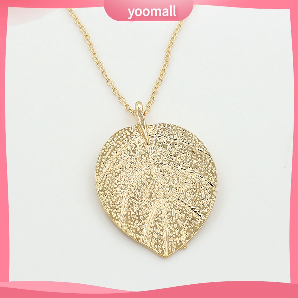 [YM] Vòng Cổ Sweater Dây Xích Kết Cấu Lá Duyên Dáng Thanh Lịch Dễ Lên Màu Làm Quà Tặ