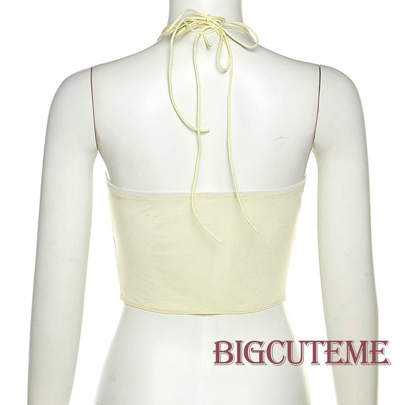 Áo Lưới Hai Dây Hở Lưng Thời Trang Mùa Hè Dành Cho Nữ