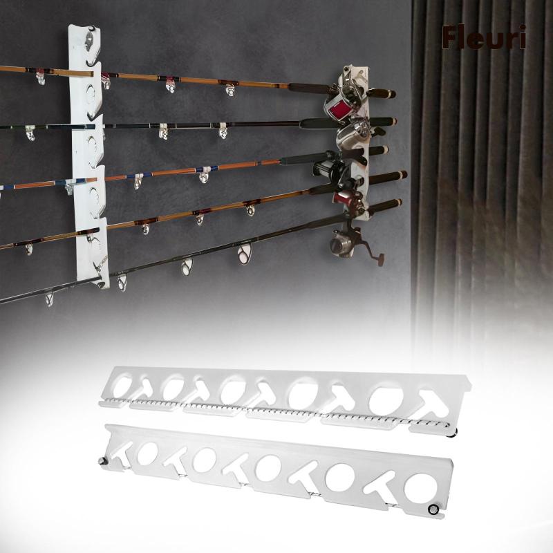 Bộ 2 Giá Đỡ Cần Câu Cá 10 Ngăn 10 Móc Chất Lượng Cao